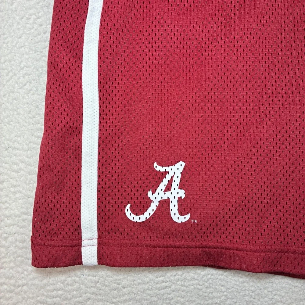 Y2K Nike Alabama Crimson Tide Baggy Basketball Shorts Men XL Red Mesh Drawstring